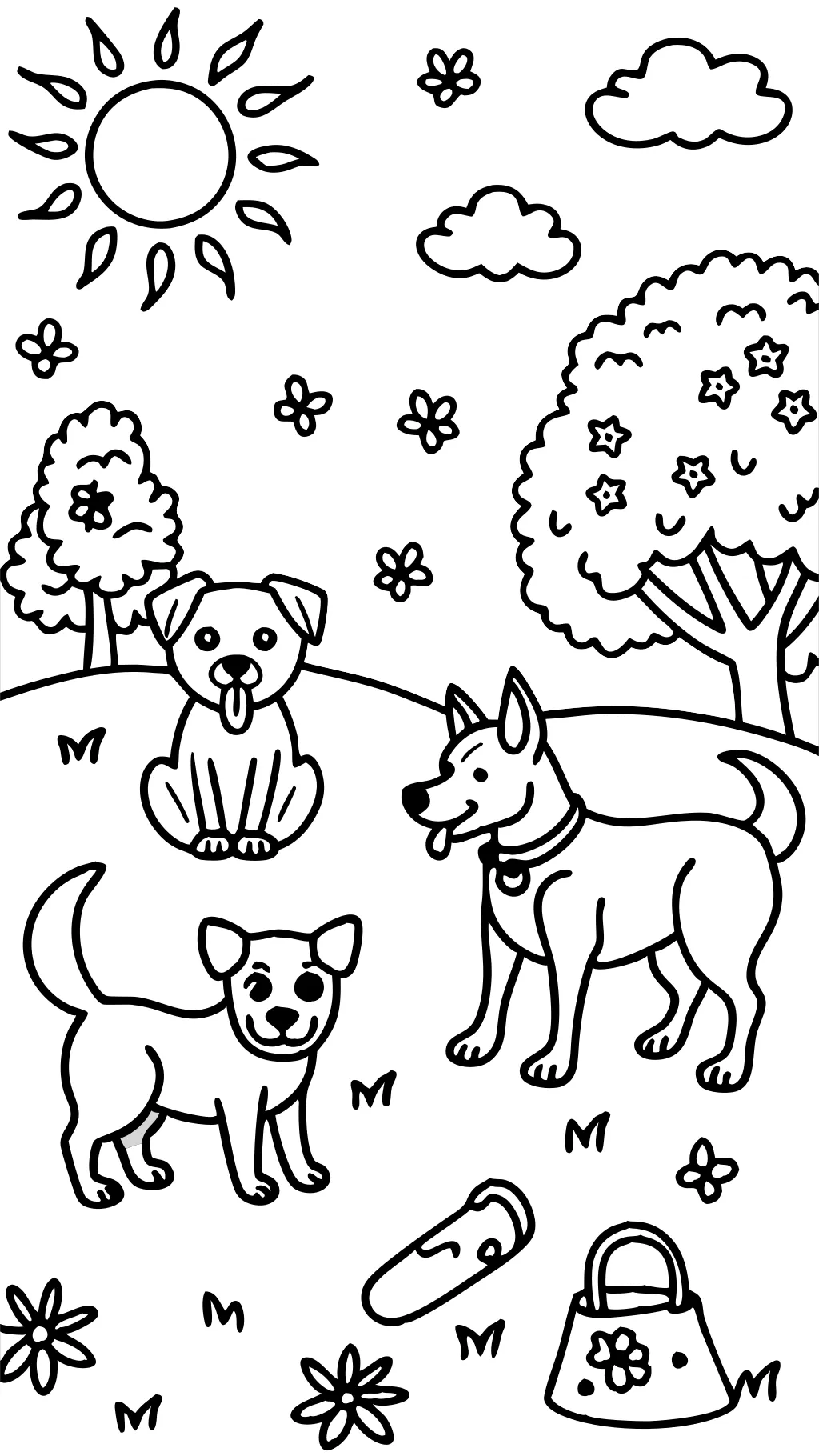 coloriage de jour de chien